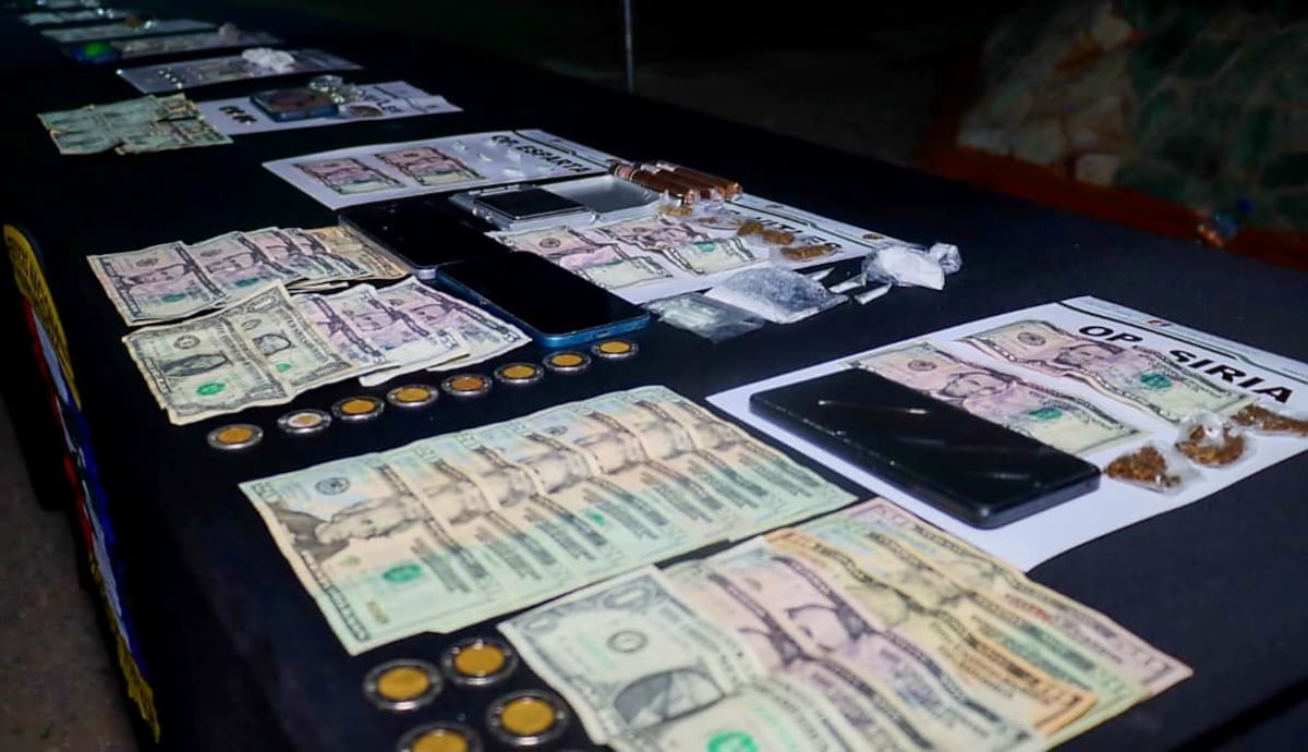 Redada en Tortí deja 16 aprehendidos con droga, dinero y celulares