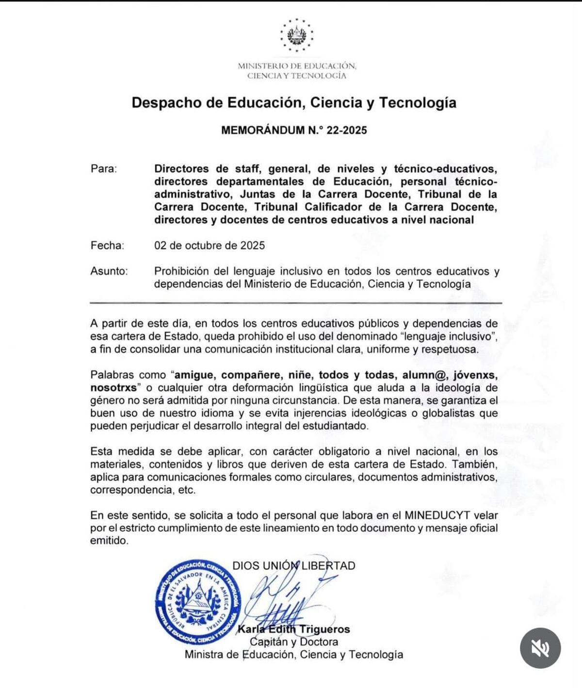 Ni ‘niñe’ ni ‘compañere’: Bukele veta el lenguaje inclusivo en las escuelas de El Salvador