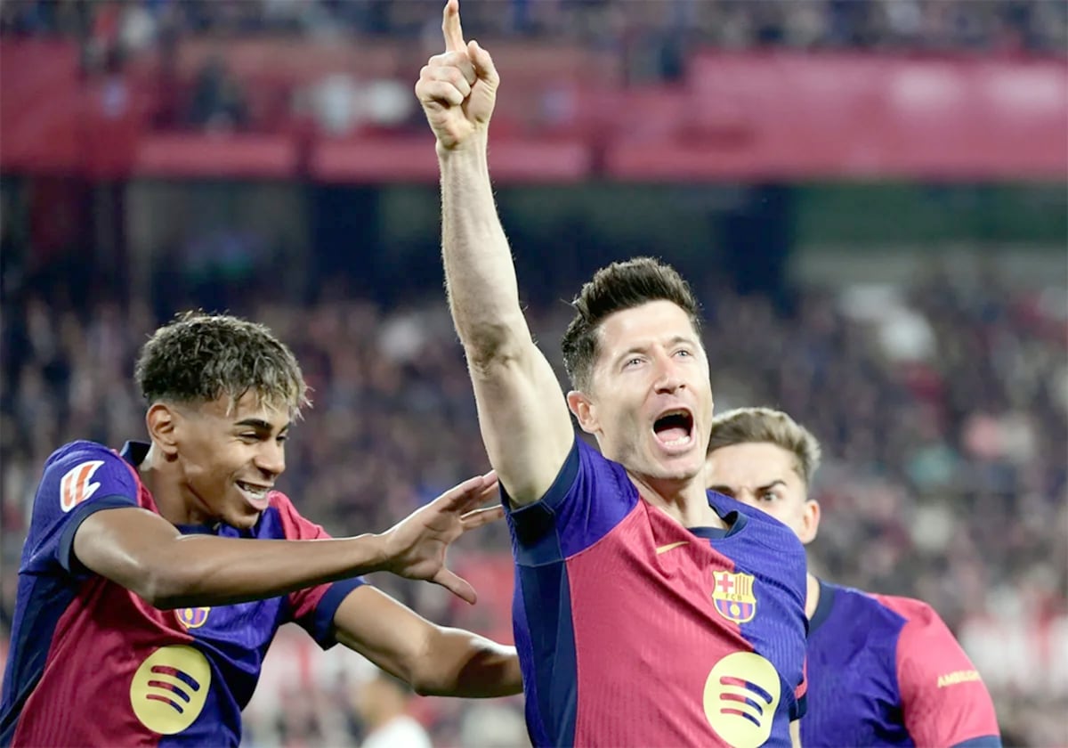 ¡El Barça vuelve a la cima! Victoria sufrida ante el Rayo con gol de Lewandowski
