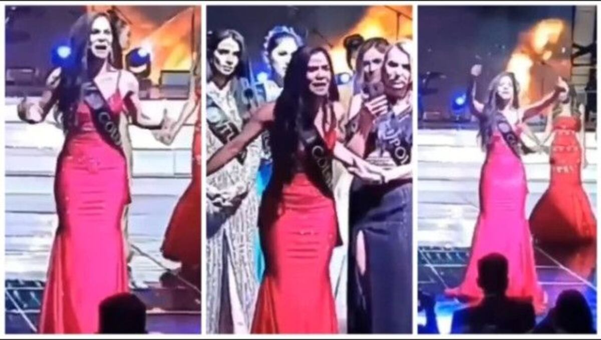 Miss Colombia rompió el protocolo y denunció fraude… ¡en pleno evento!. Video