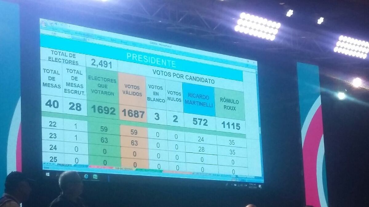 MARTINELLI SUFRE DURA DERROTA. En las elecciones internas de su partido CD