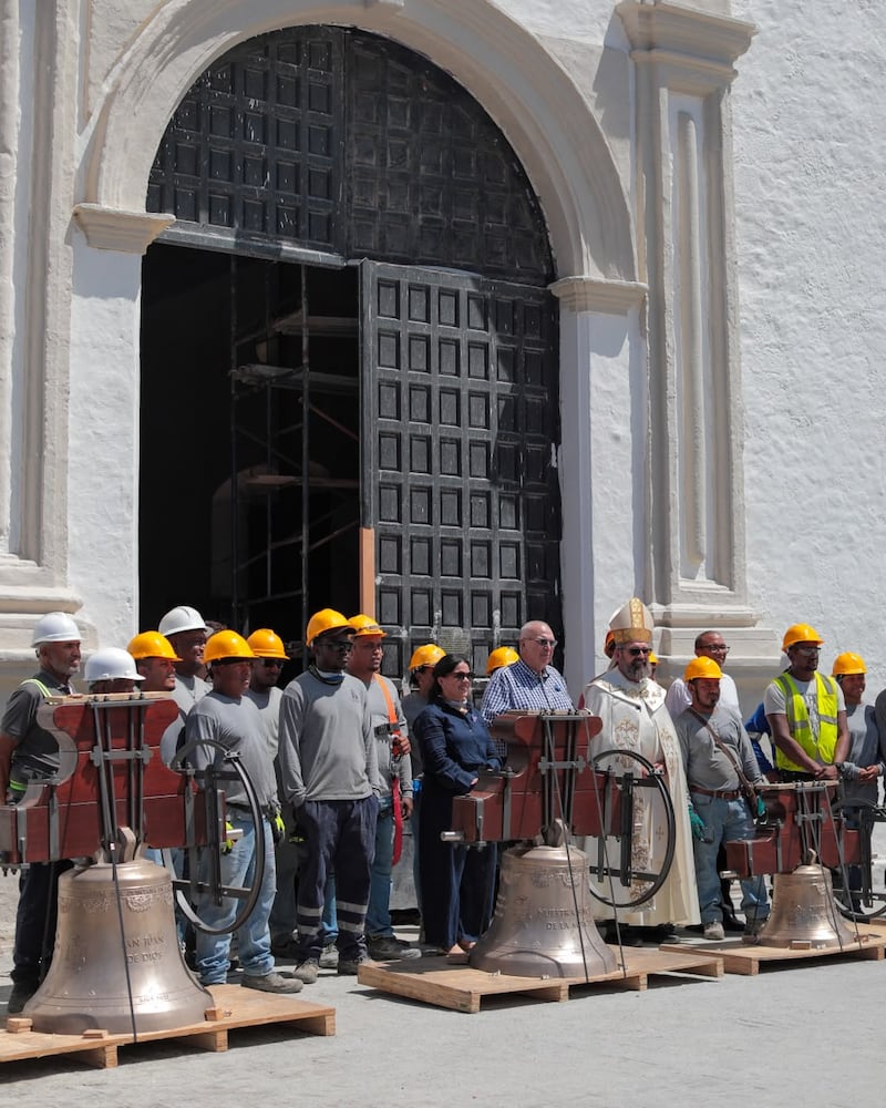 Cuatro campanas, siglos de historia: así avanza la restauración de la Iglesia de Portobelo