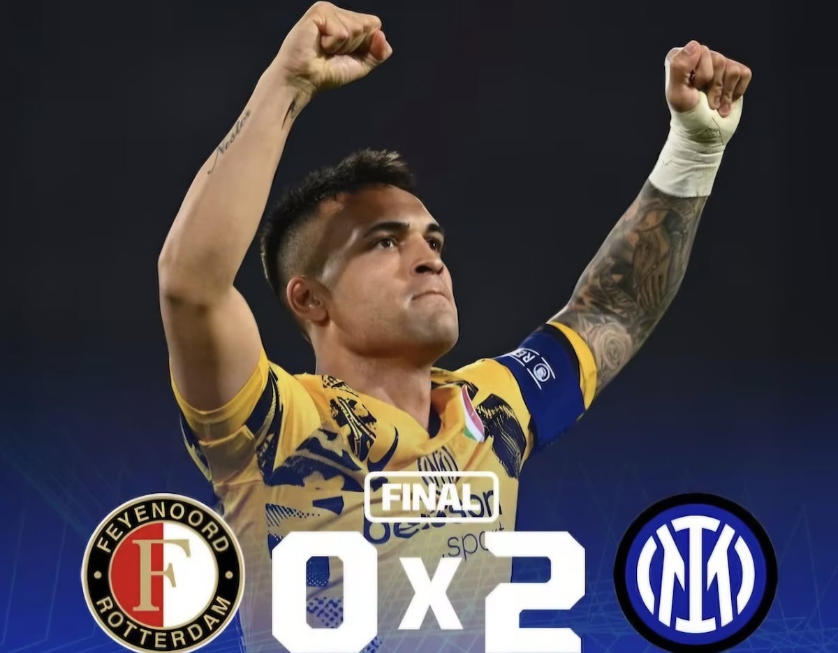 Inter de Milán se impone 2-0 al Feyenoord en la Champions League