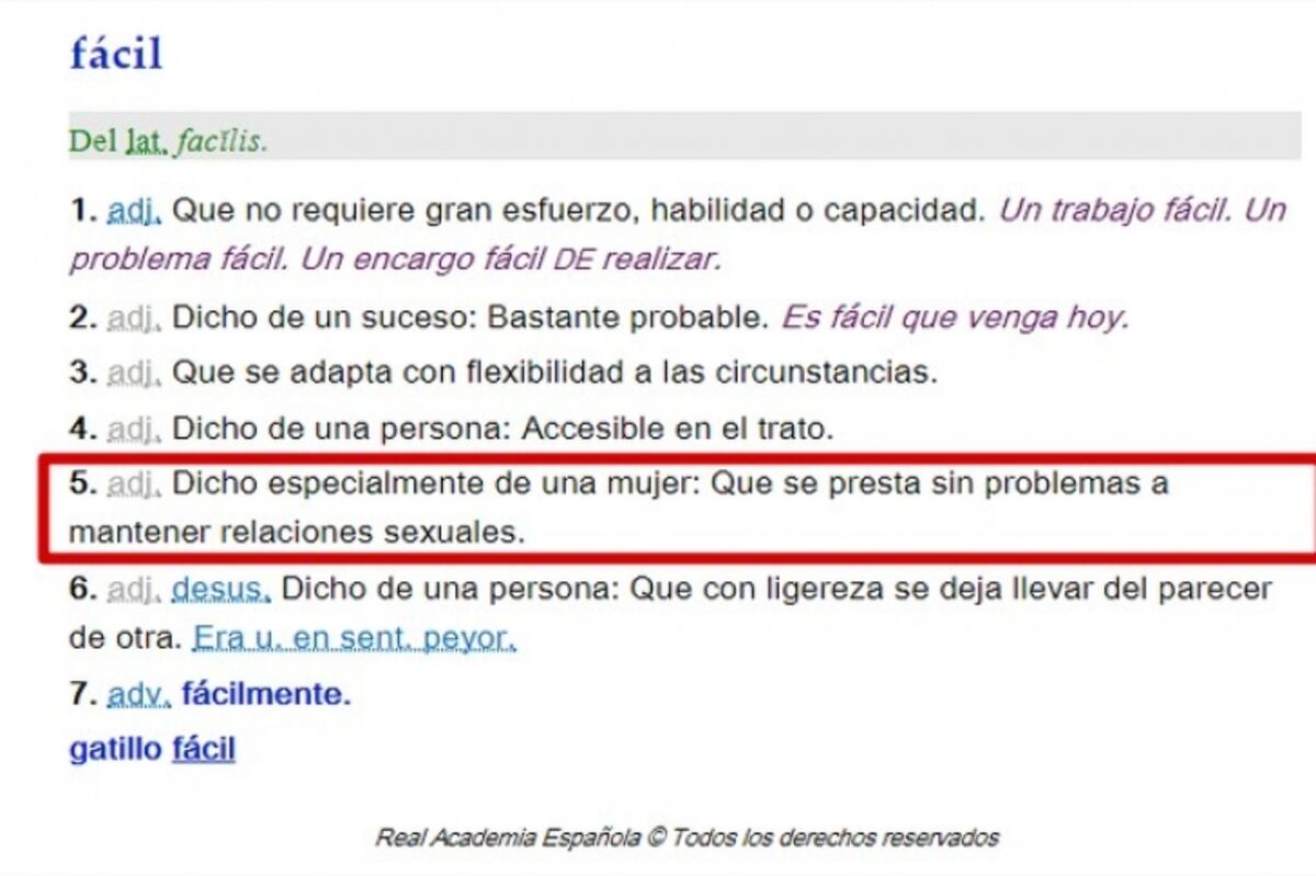 ¿La RAE machista? Aquí la definición de 'fácil' que enardeció las redes sociales