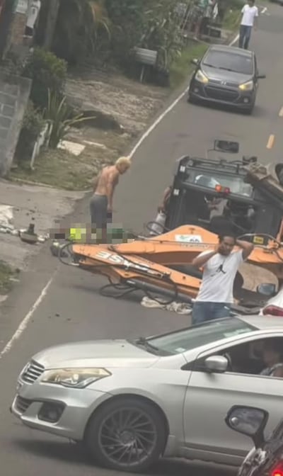 VIDEO | Dramático accidente en Las Mañanitas con una retroexcavadora deja un trabajador muerto y otro gravemente herido
