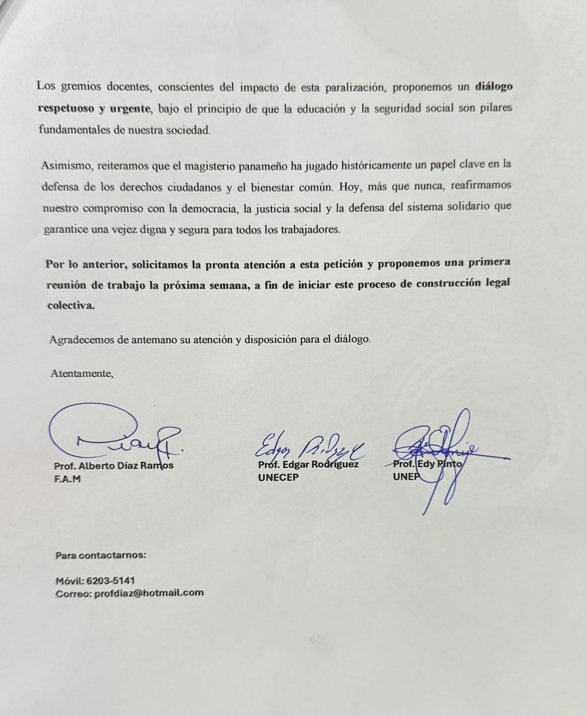 Docentes en huelga piden diálogo