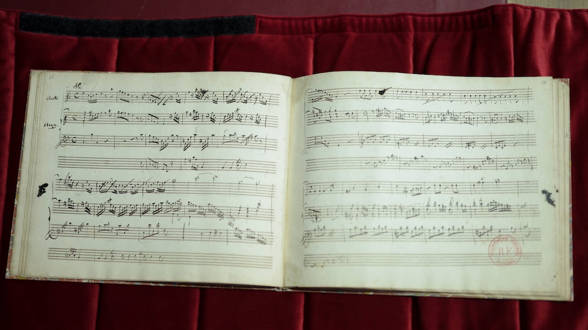 Hallan en Francia un manuscrito inédito de Mozart con siete obras desconocidas