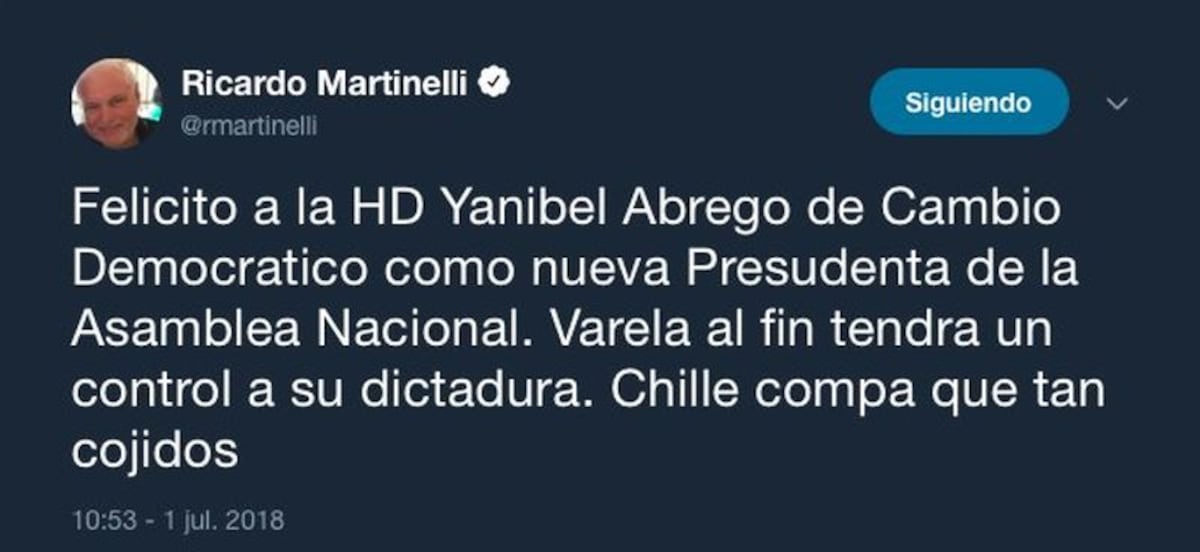 'Chillen que tan cogidos': Martinelli felicita a Yanibel Ábrego.¿Irán por Mejía?