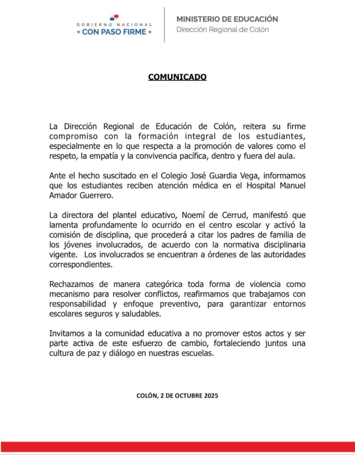 Riña en el José Guardia Vega deja cuatro estudiantes heridos