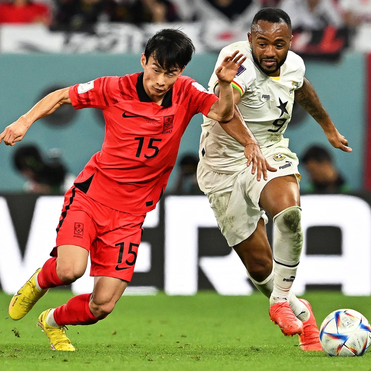 Goles, drama y polémica. Ghana vence a Corea en el juego más emocionante del Mundial