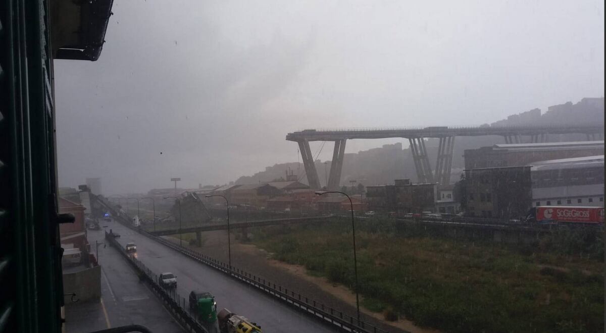 Un puente se cae en la localidad italiana de Genova y hay varios de muertos
