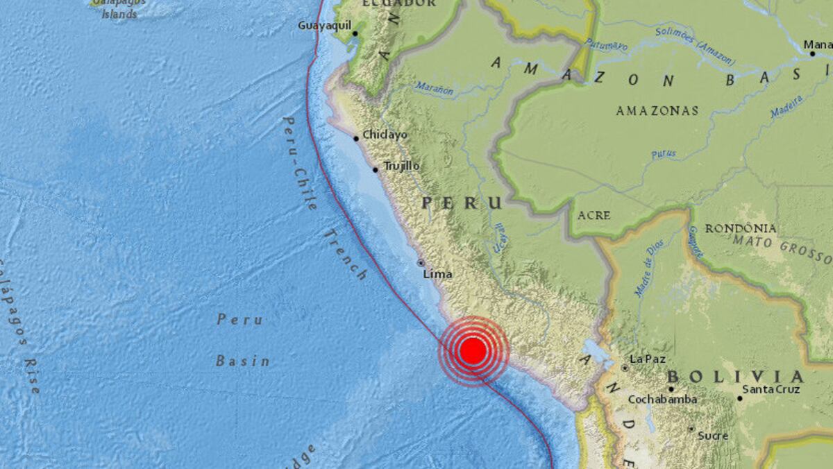 Fuerte sismo de 7,1 grados sacude la costa de Perú