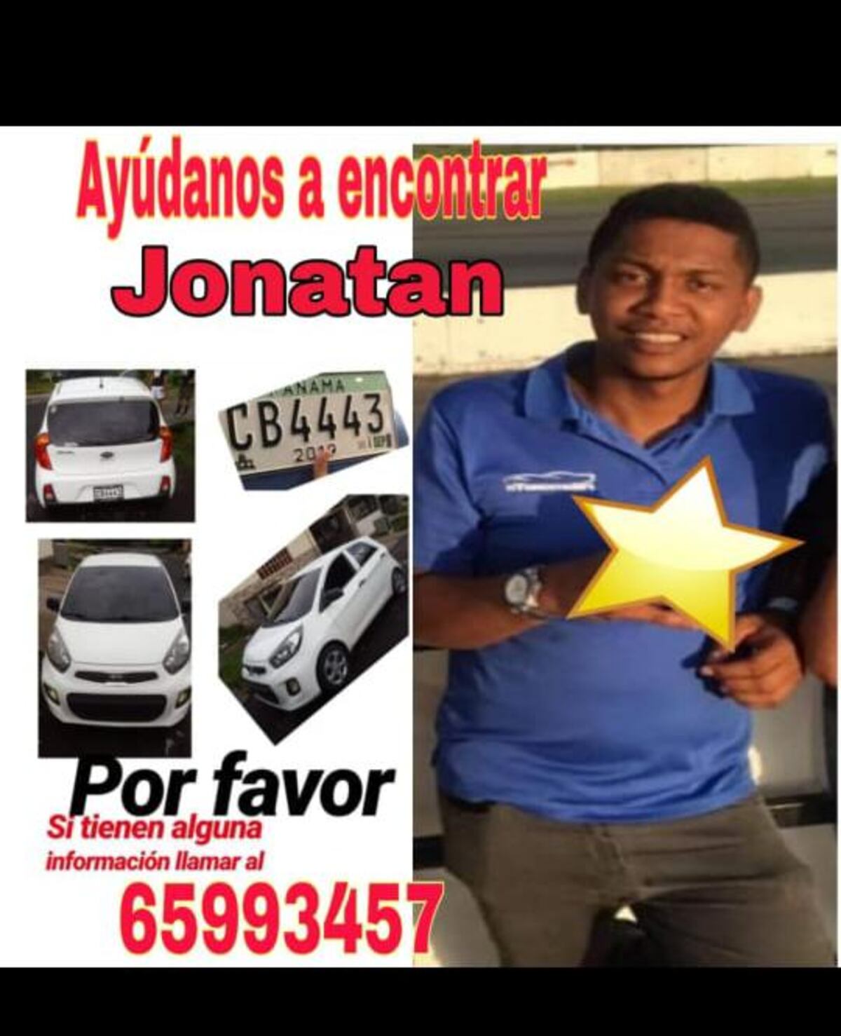 Conductor de plataforma ‘In Driver’ está desaparecido. Familia desesperada