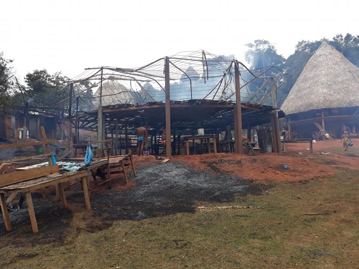 Incendio en Emberá Quera deja a varios moradores sin hogar