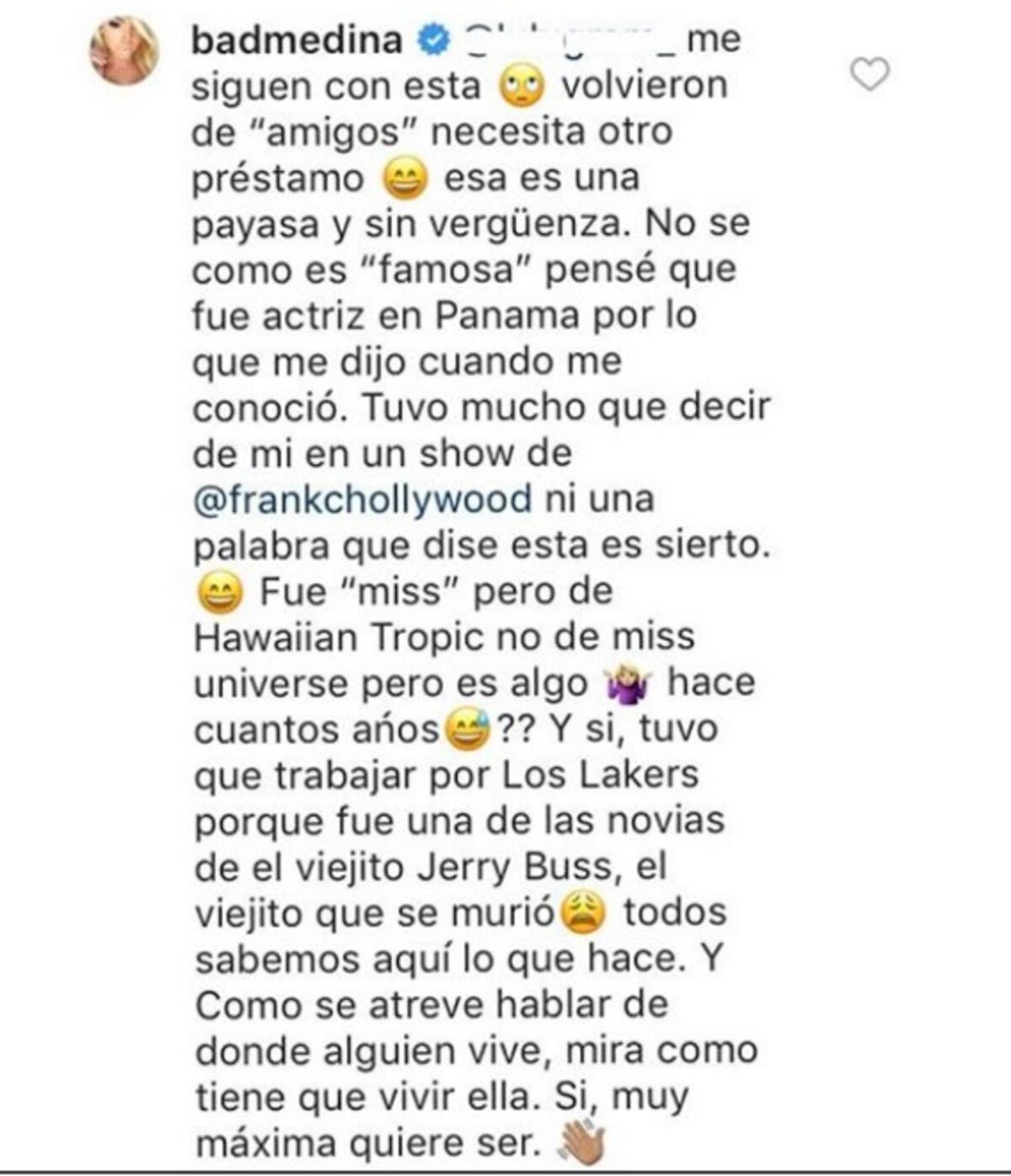 Yoani se enfrasca en las redes sociales con Bad Medina, la exnovia de Mayweather