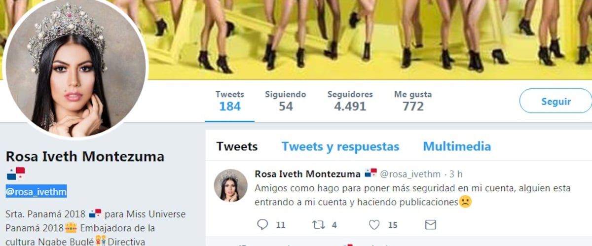 Usurpan identidad de Señorita Panamá Rosa Montezuma