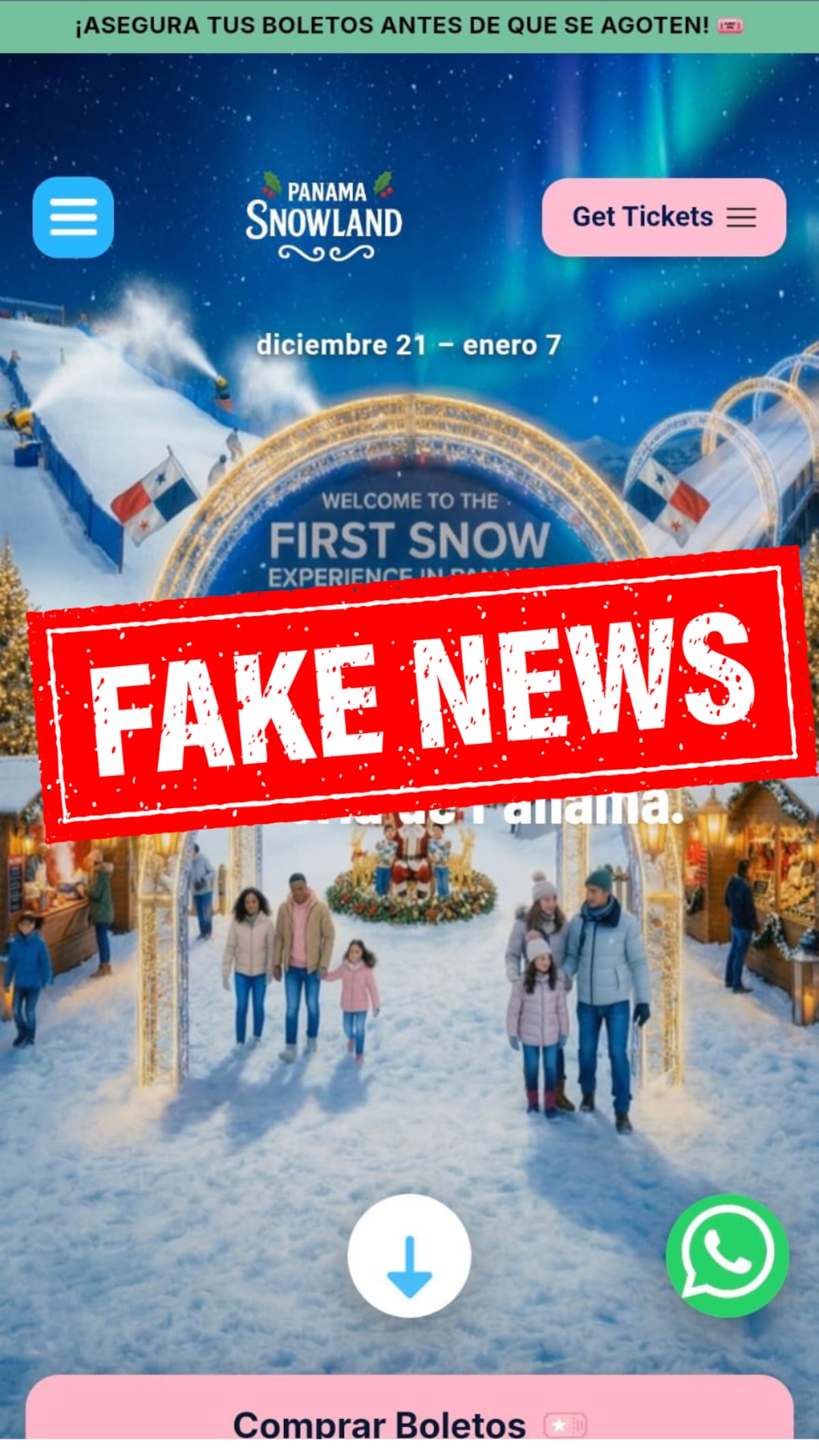 Prometieron nieve y recibieron aire: fuentes confirman que SnowlandPTY sería una supuesta estafa