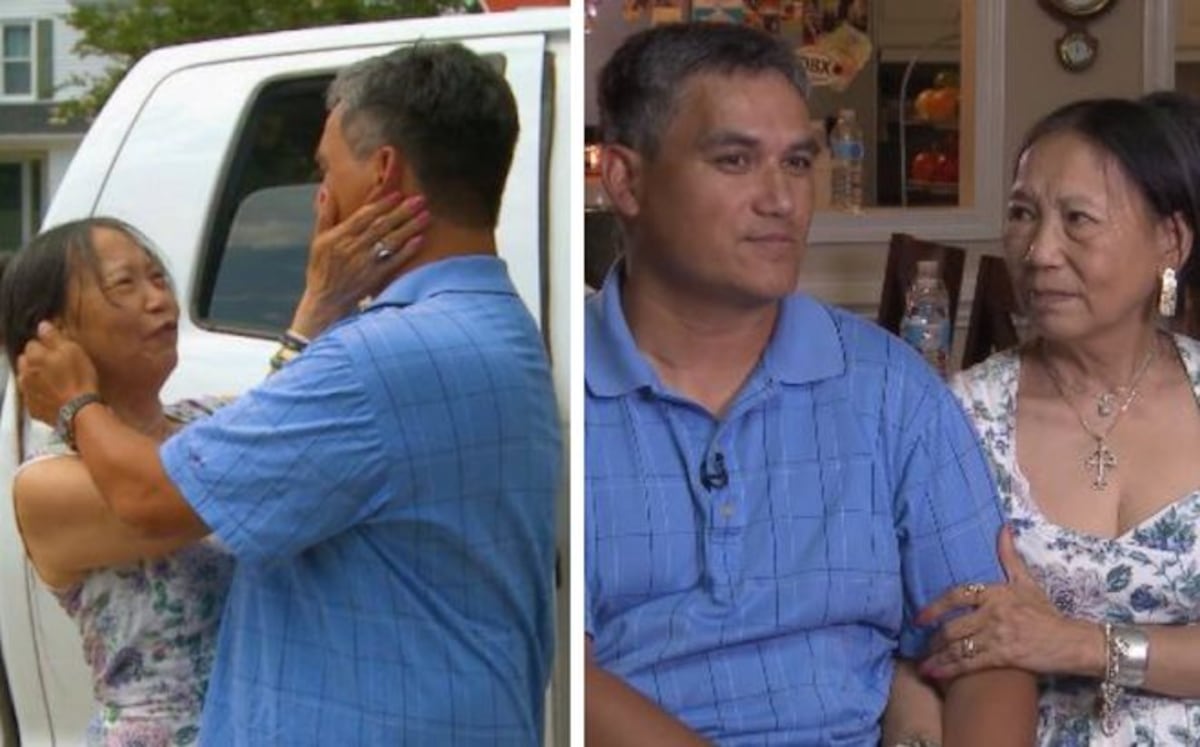 Hijo se reencuentra con su madre biológica de la que fue separado al nacer