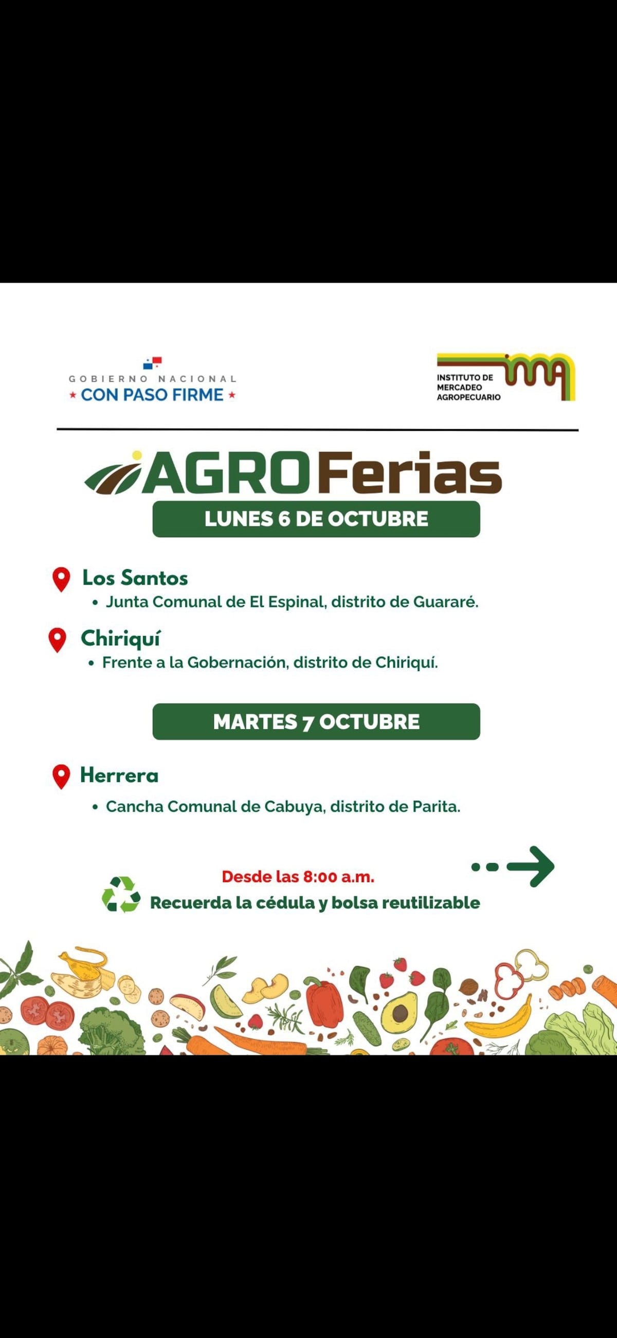 Fechas, lugares y lo que debes llevar. Agroferias del IMA invaden el país esta semana: mira dónde estarán