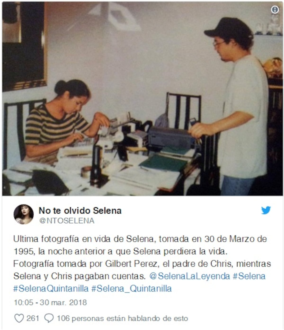 La reina del 'tex mex' Selena Quintanilla cumple 23 años de ser asesinada