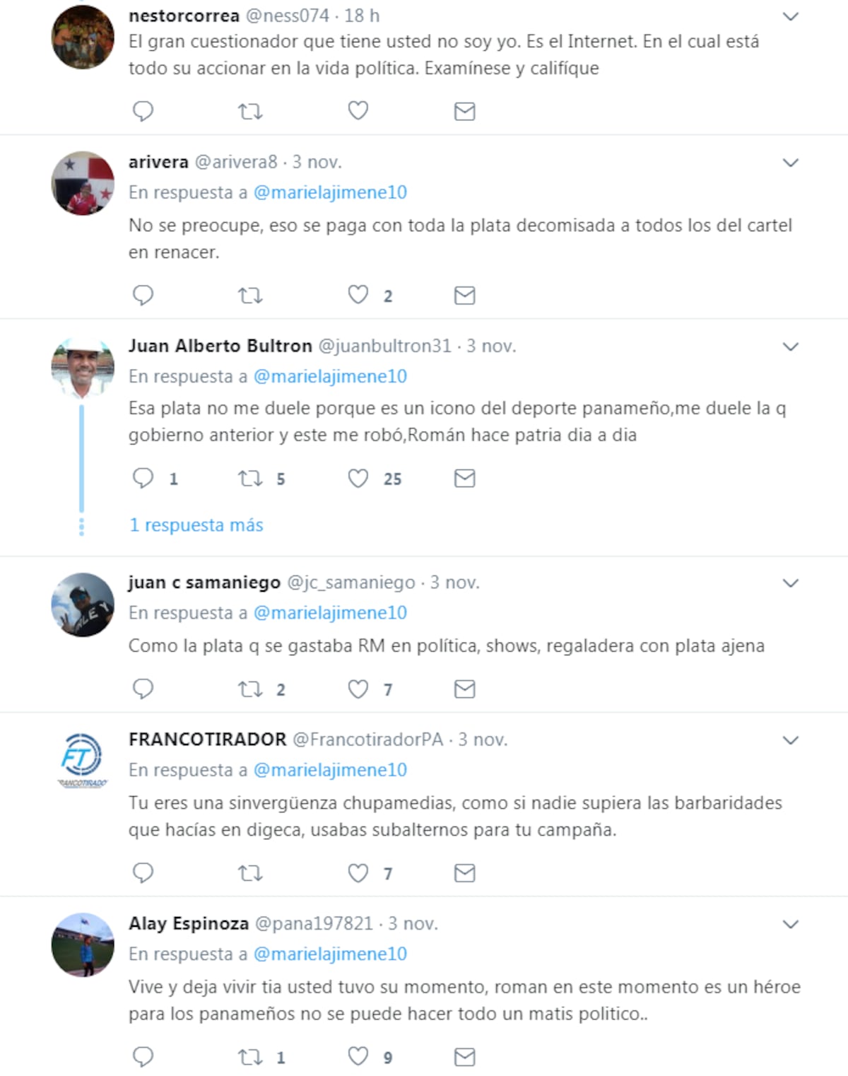 ¡LE CAEN EN PANDILLA! A Mariela Jiménez por comentario sobre Román Torres