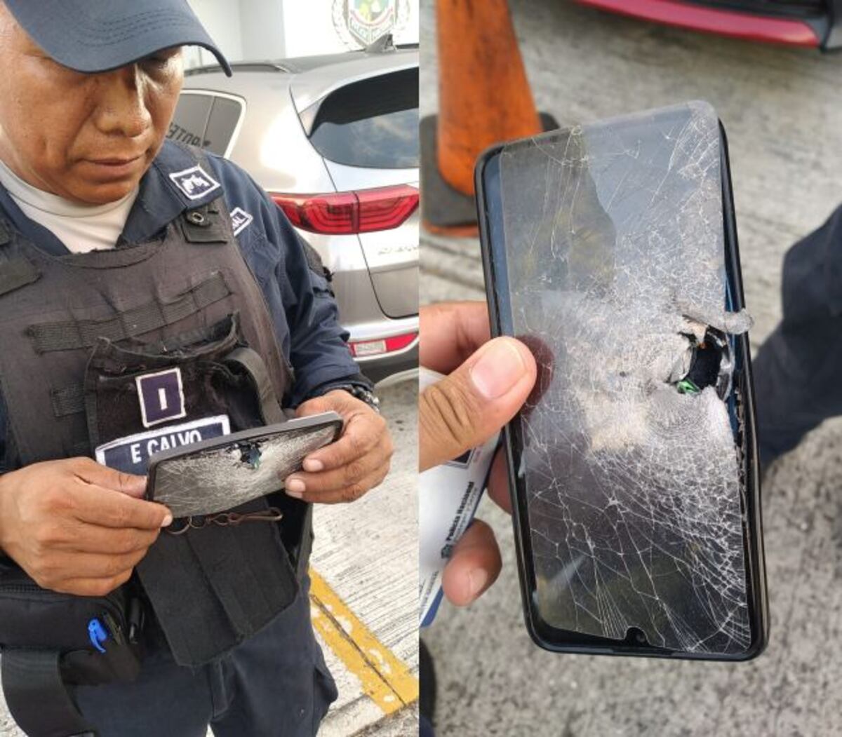 Celular salva a un Policía de un certero balazo en el pecho