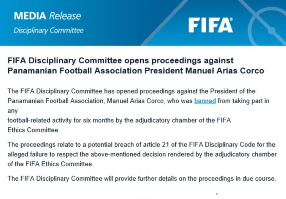 Manuel Arias queda inhabilitado seis meses por la FIFA