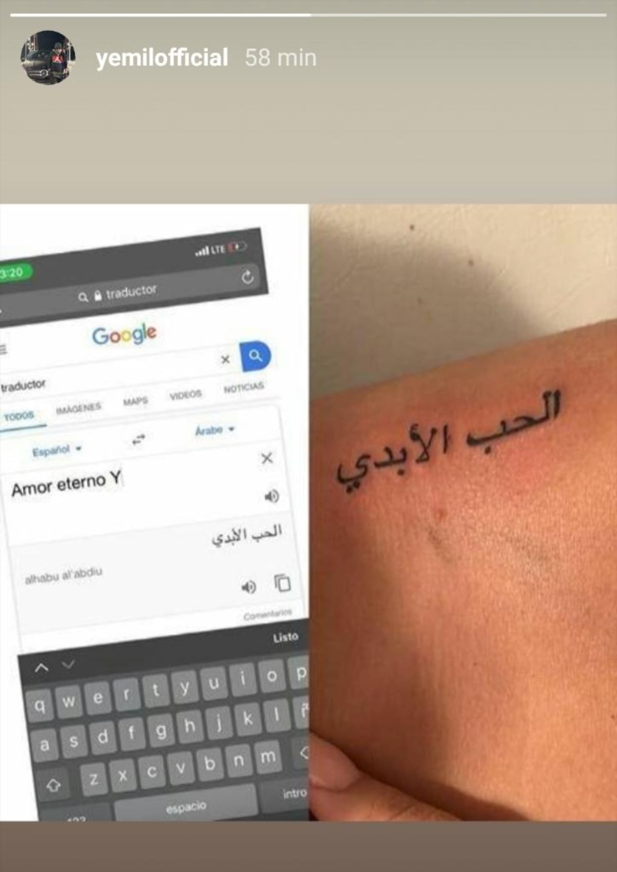 Tatiana tiene tatuado el ‘amor eterno’ de Yemil. Seguidora desmiente ser la nueva pretendiente de ‘el yeyo’ +Fotos