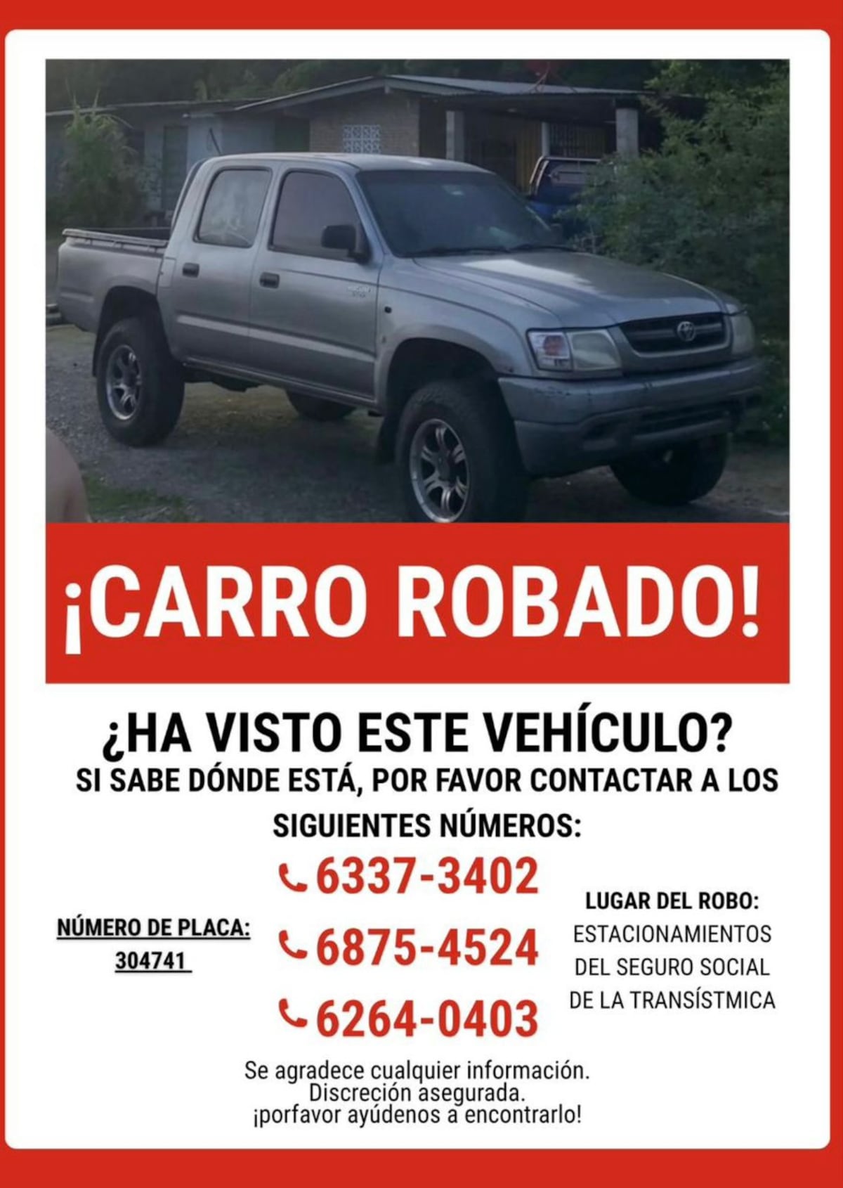 Paciente fue a hacerse diálisis en la CSS y le roban el carro