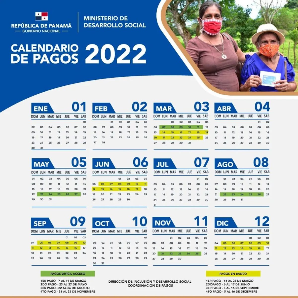 Revisa el calendario de pago de 120 a los 65, Ángel Guardían, Red de Oportunidades y Senapan