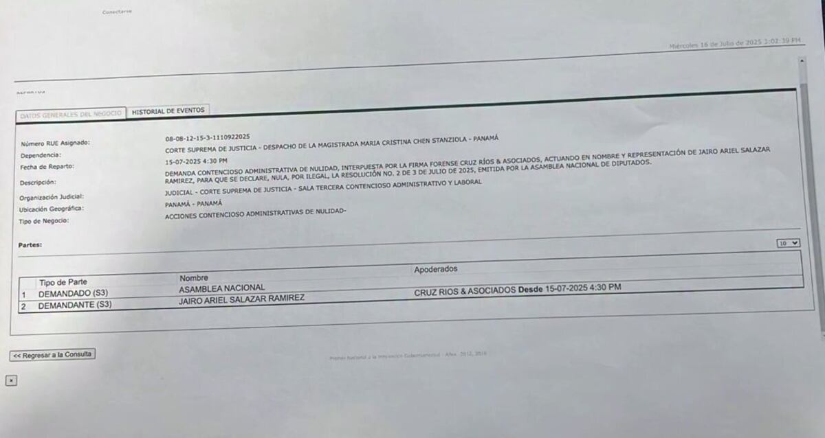 ‘Bolota’ demanda bancada ‘Seguimos’ ante la Corte