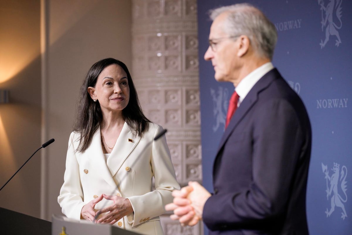 María Corina Machado reaparece en Oslo tras recibir el Nobel de la Paz