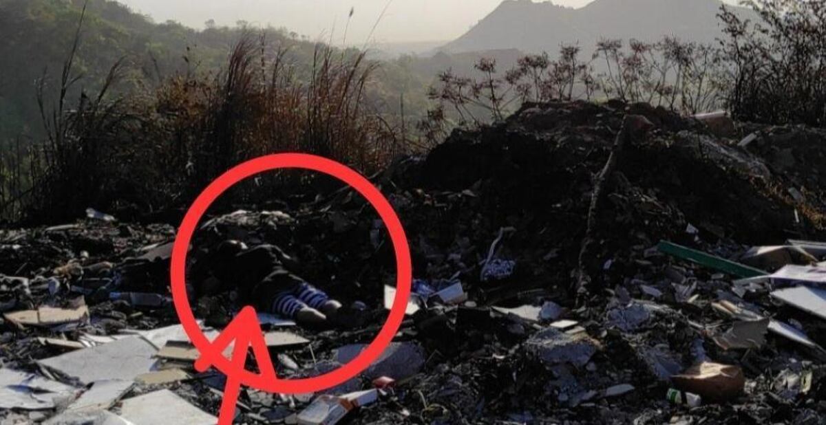 Hallan boca abajo a cadáver dentro de un basurero en Chivo Chivo