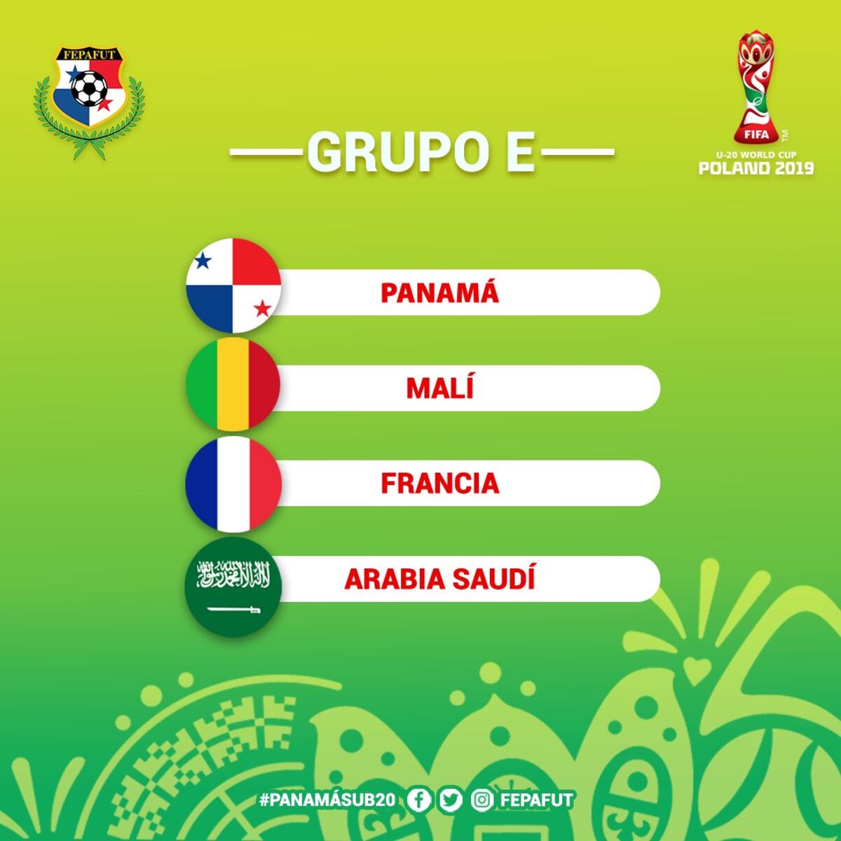 Panamá queda en el Grupo E del Mundial Sub 20 de fútbol