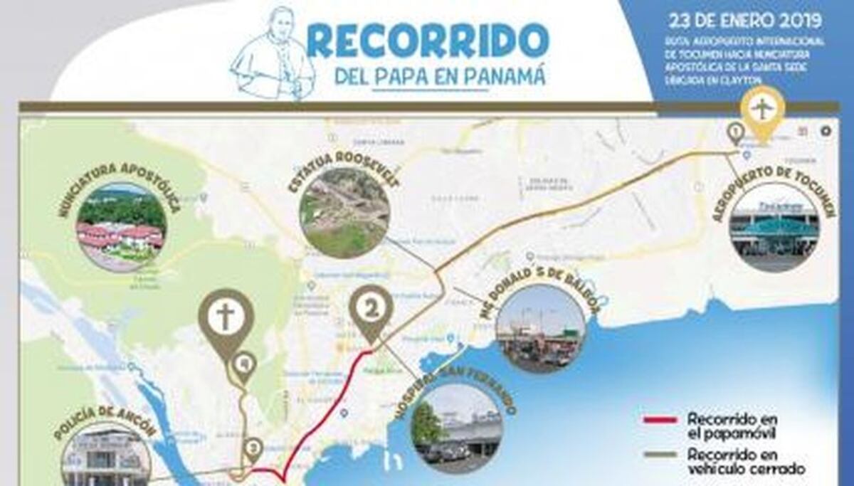 Cientos ya están a lo largo de la ruta esperando al Papa. Chequeen