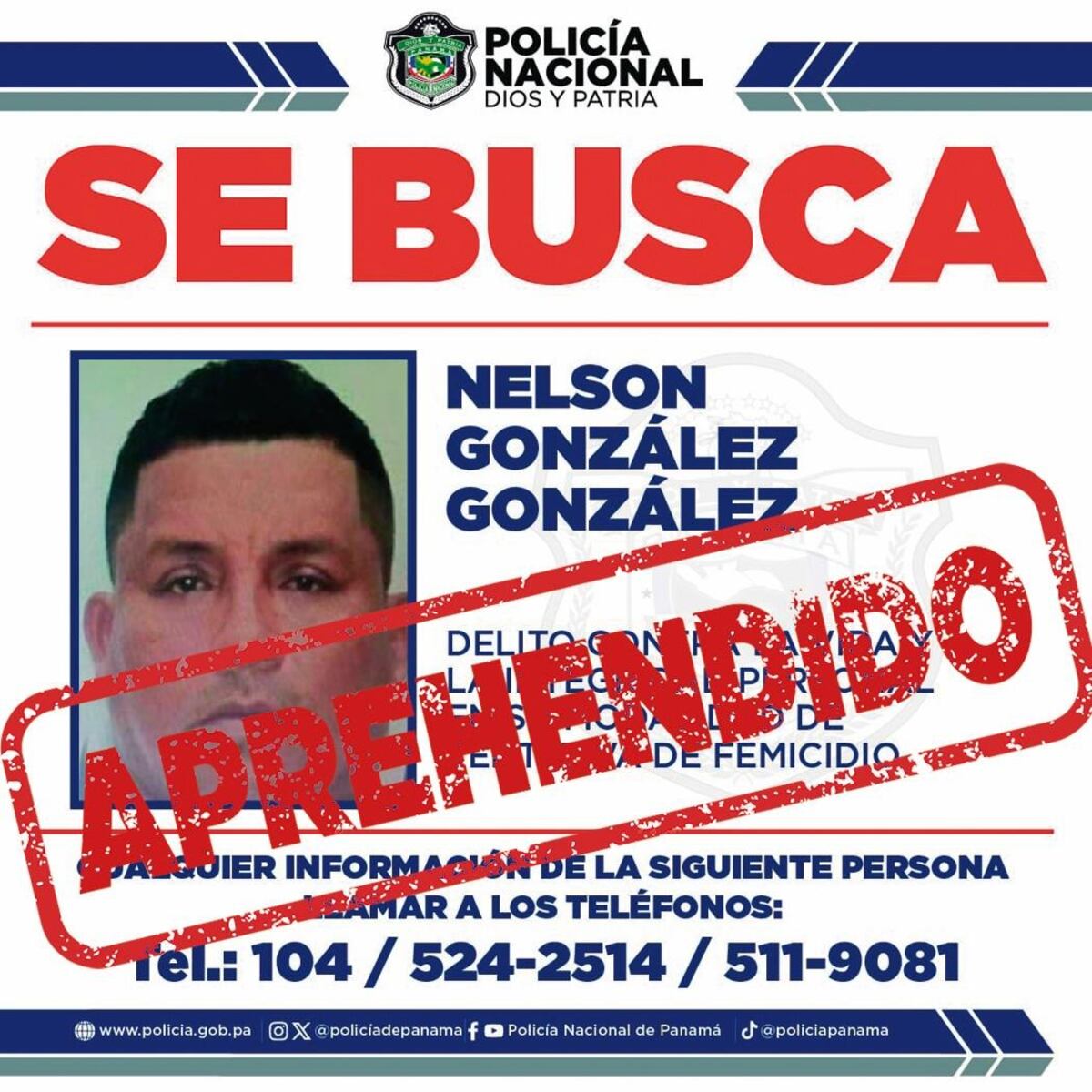 Lo tenían en la mira: Capturan en La Chorrera a prófugo por intentar matar a su ex