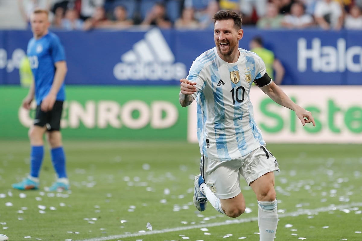 Bárbaro. Lionel Messi anota cinco goles en victoria de Argentina sobre Estonia
