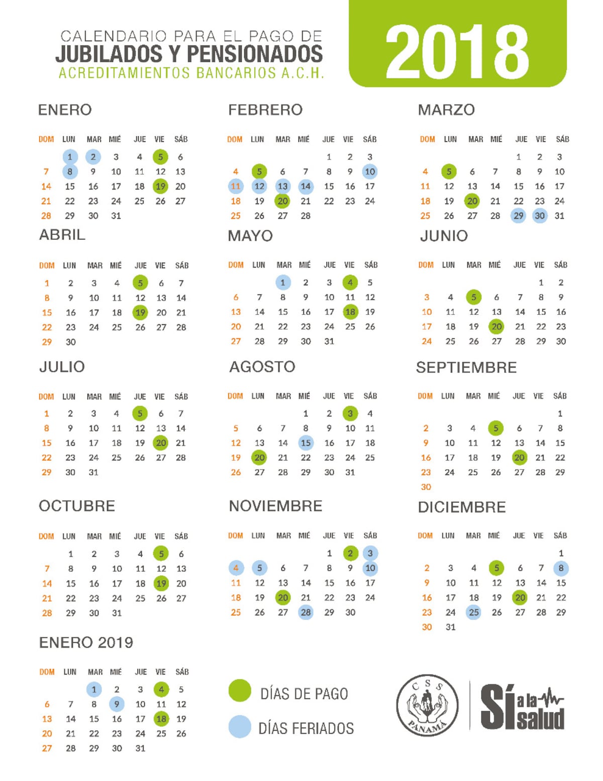 ¡TE INTERESA! Este es el calendario de pago 2018 a jubilados y pensionados 