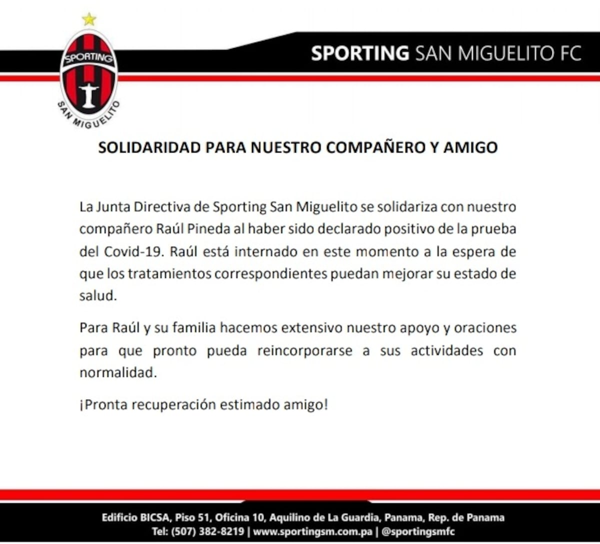 Diputado Raúl Pineda está internado por coronavirus