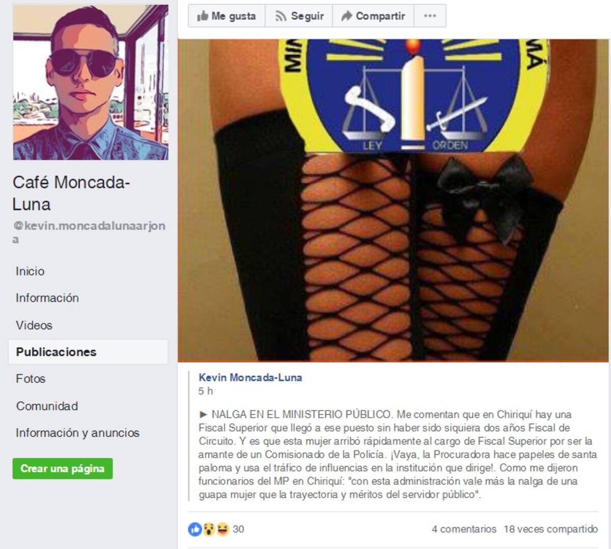 Acusan a funcionaria de ser amante de un Comisionado de la Policía. MP reacciona