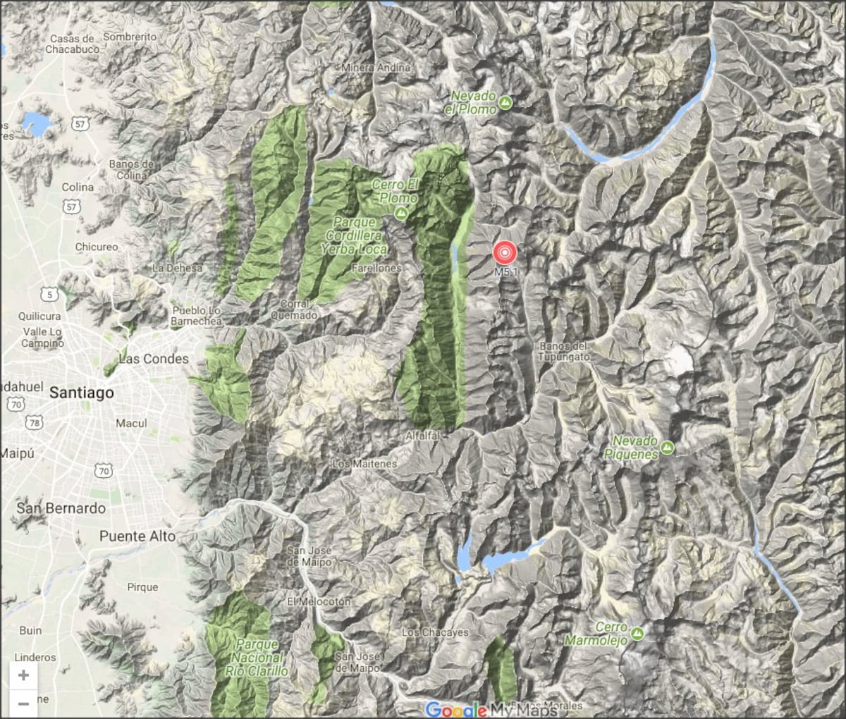 En Chile se registra sismo de 5,0 y se sintió en cinco regiones