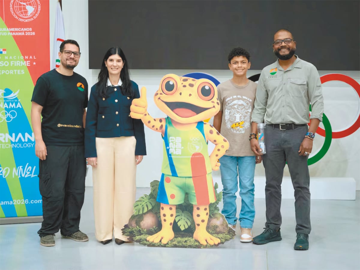¡Antón ya está aquí! La rana dorada es la nueva mascota de los Juegos Suramericanos Panamá 2026