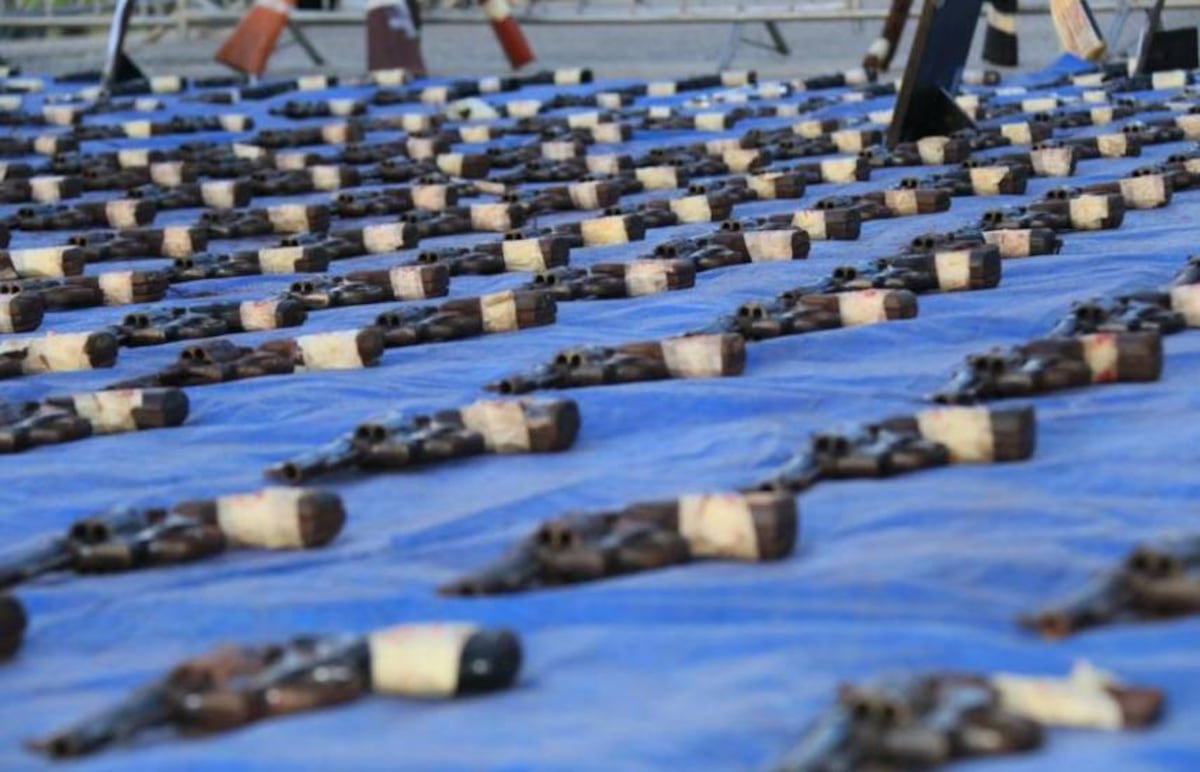 Destruyen 1, 120 armas de fuego durante una ceremonia en Ancón