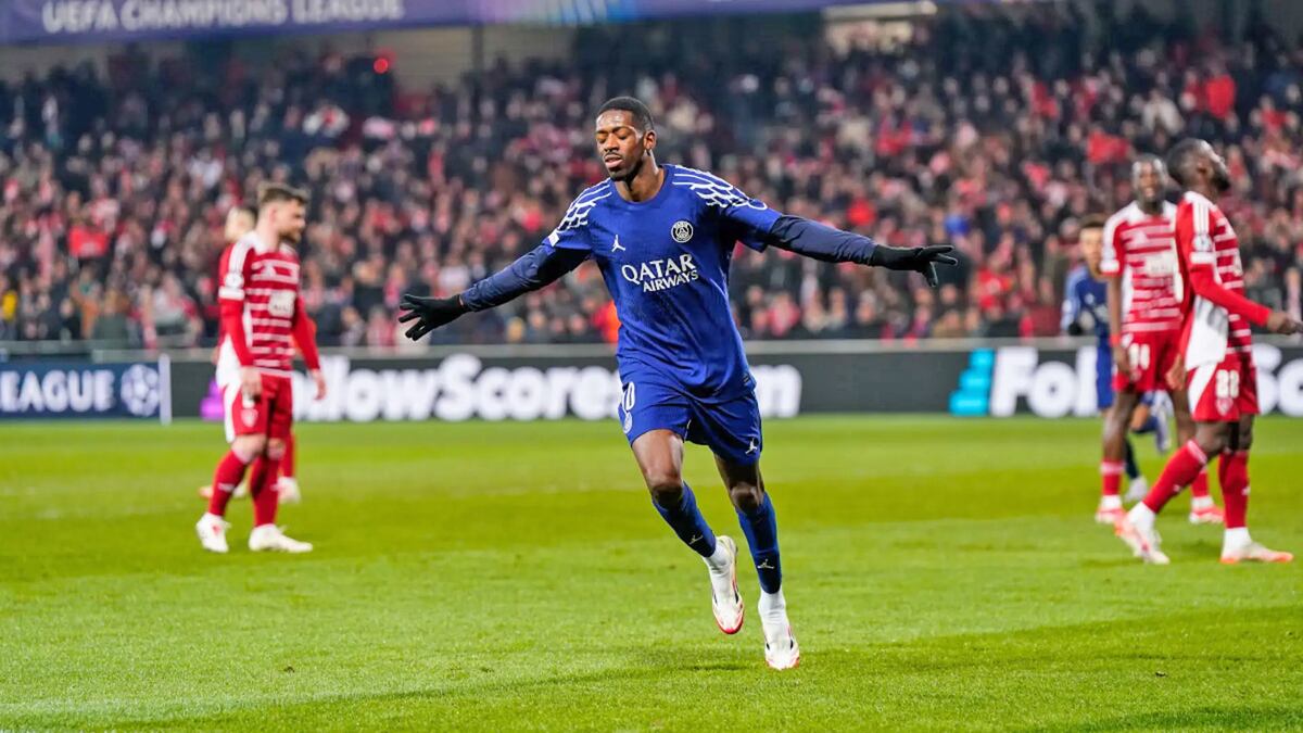 ¡Dembélé imparable! Doblete y récord goleador en la victoria del PSG en Champions