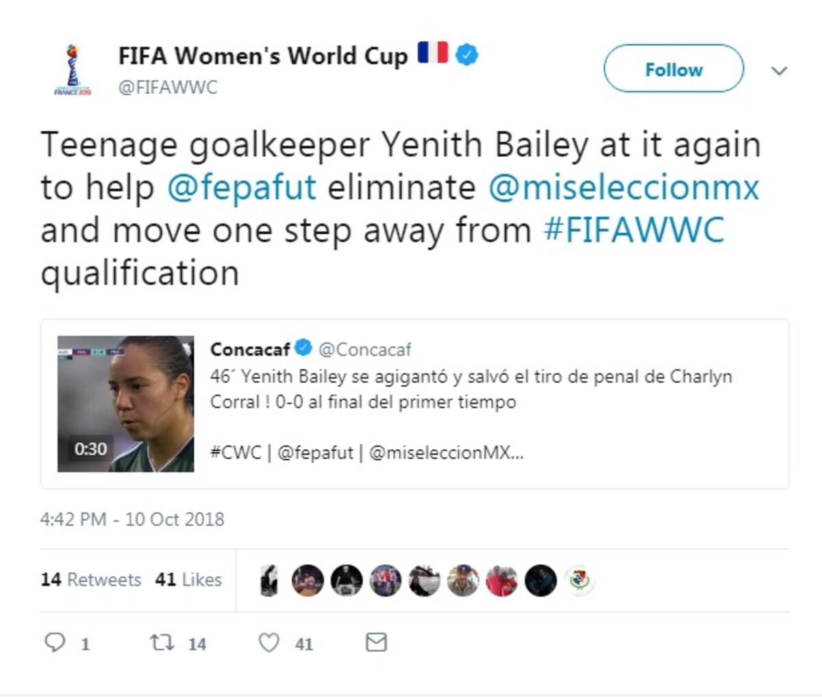 Futbolistas profesionales admiran la entrega y la pasión de la portera panameña