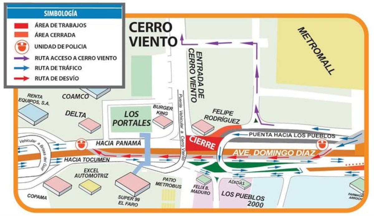 POR TRABAJOS DEL METRO. Cerrarán entrada de Cerro Viento el 6 y 7 de diciembre