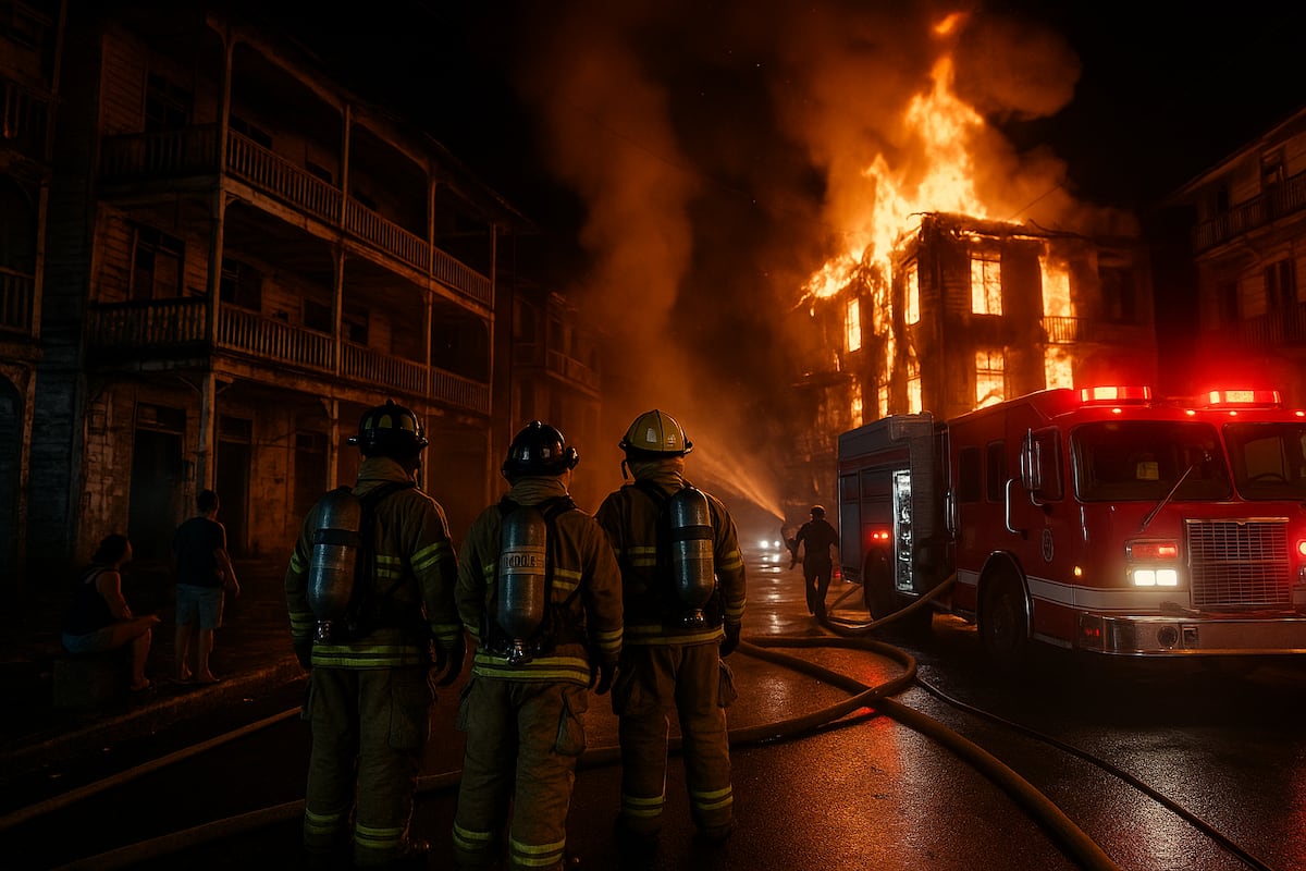 Cuatro caserones calcinados en Colón: La ciudad despierta entre cenizas