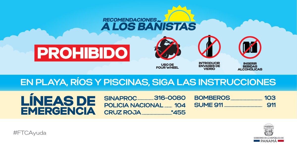 Sinaproc coloca bandera roja en parte del Pacífico panameño