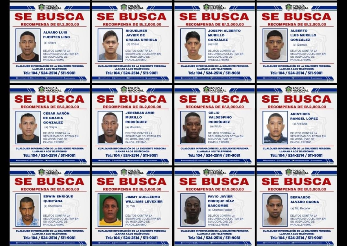 $100 mil$ por su cabeza. Buscan a 33 pandilleros (cayeron dos) y entre esos a alias ‘Roberth’ líder de Mafia Filipinas