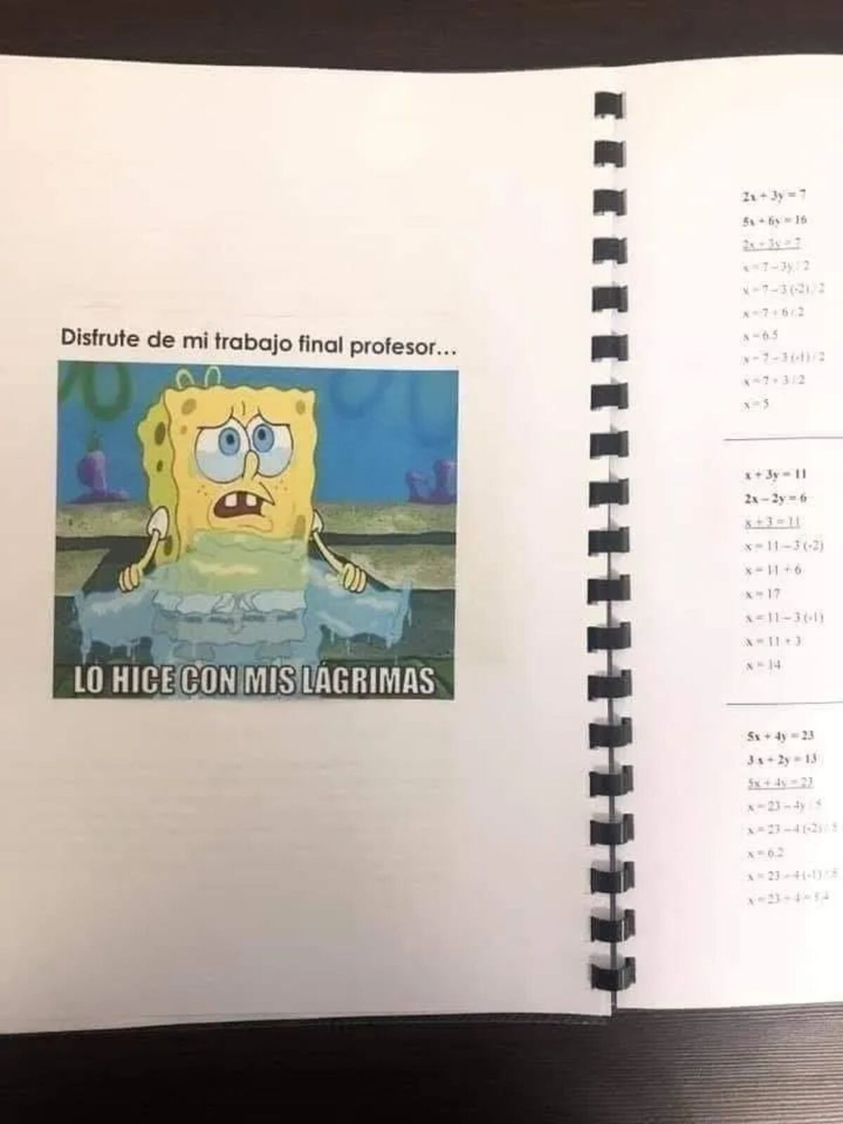 Estudiante aprueba materia al entregar un libro lleno de memes